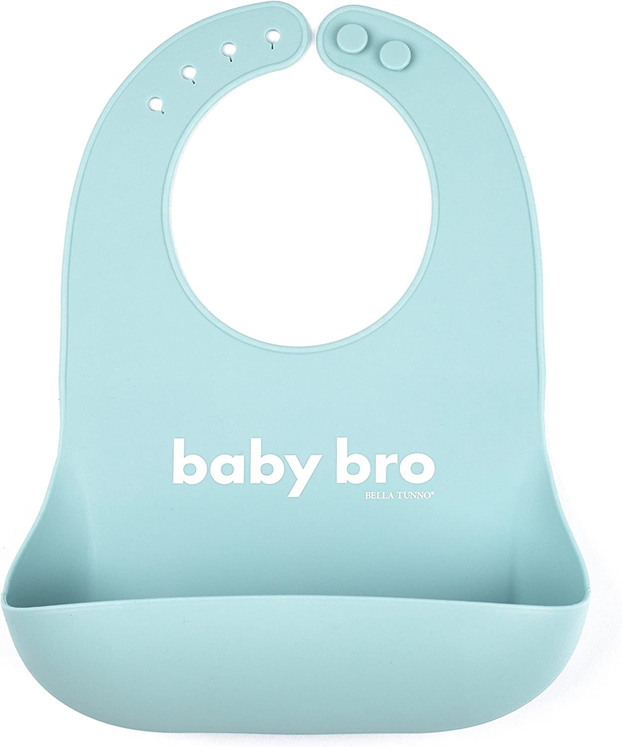 Bella Tunno Wonder Bib - Adjustable Silicone Baby Bibs for Boys, Durable and Waterproof BPA Free Silicone, Baby Bro (WB223)