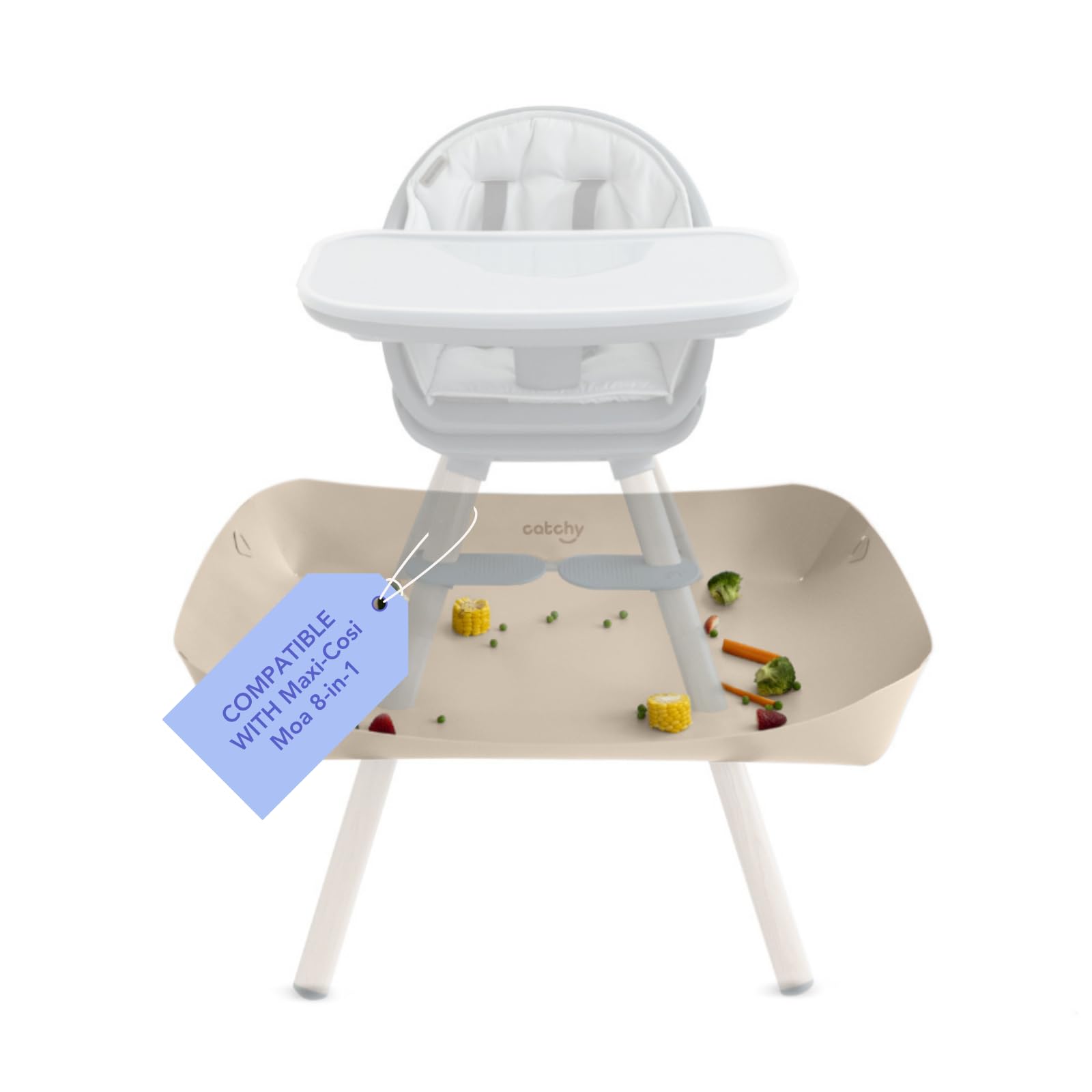 CATCHY - Food Catcher - Compatible with Maxi-COSI Moa 8-in-1 High Chair + 12 Other High Chairs - Highchair Sold Separately - Baby & Toddler Food & Mess Catcher - Under High Chair Accessory