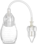 haakaa Swan Neck Nasal Aspirator for Baby | Baby Nose Sucker Bulb Syringe with Anti-Backflow Valve | Easy-Squeeze Filter-Free Soft Silicone Nose Cleaner – BPA Free, 12m+