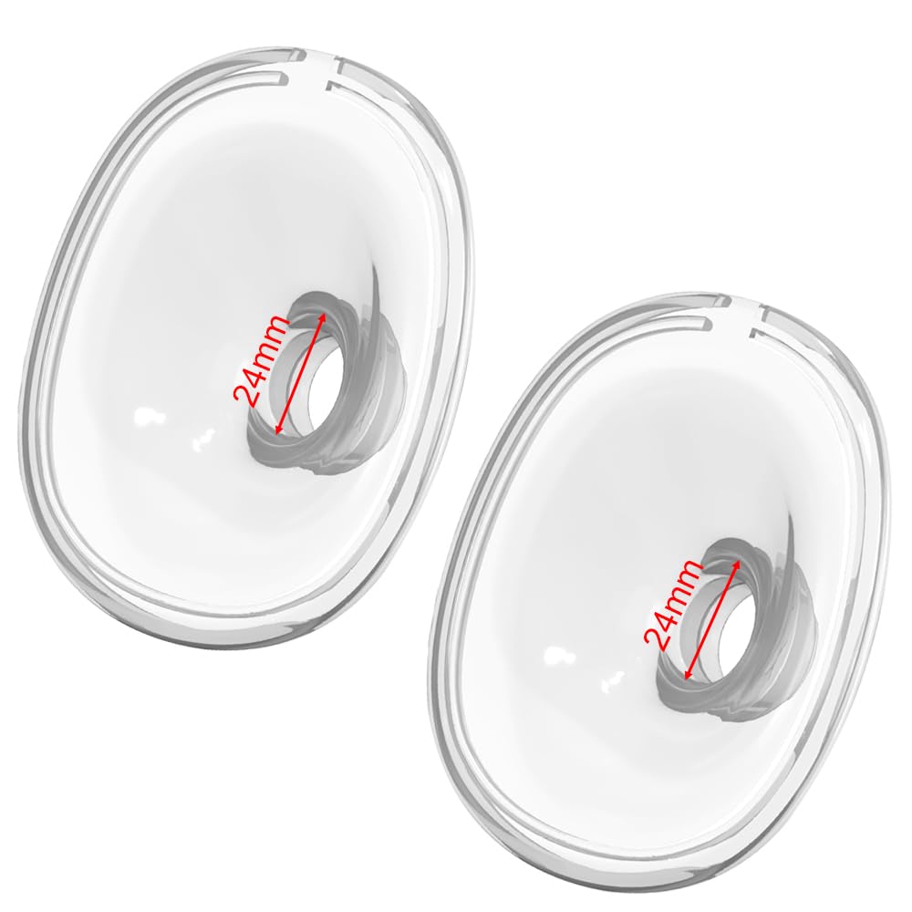 Two Full Sets Breast Pump Parts with 24mm Flange Compatible with NCVI/Nuliie/NICEGREEN Life/Zooawa S32 Breast Pump Replacement Parts,S32 Pump Parts,Extra Duckbill Valve&Diaphragm