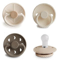 FRIGG SilkySoft Silicone Baby Pacifier 4-Pack Crystal Sparkle | Made in Denmark | BPA-Free (0-6 Months)