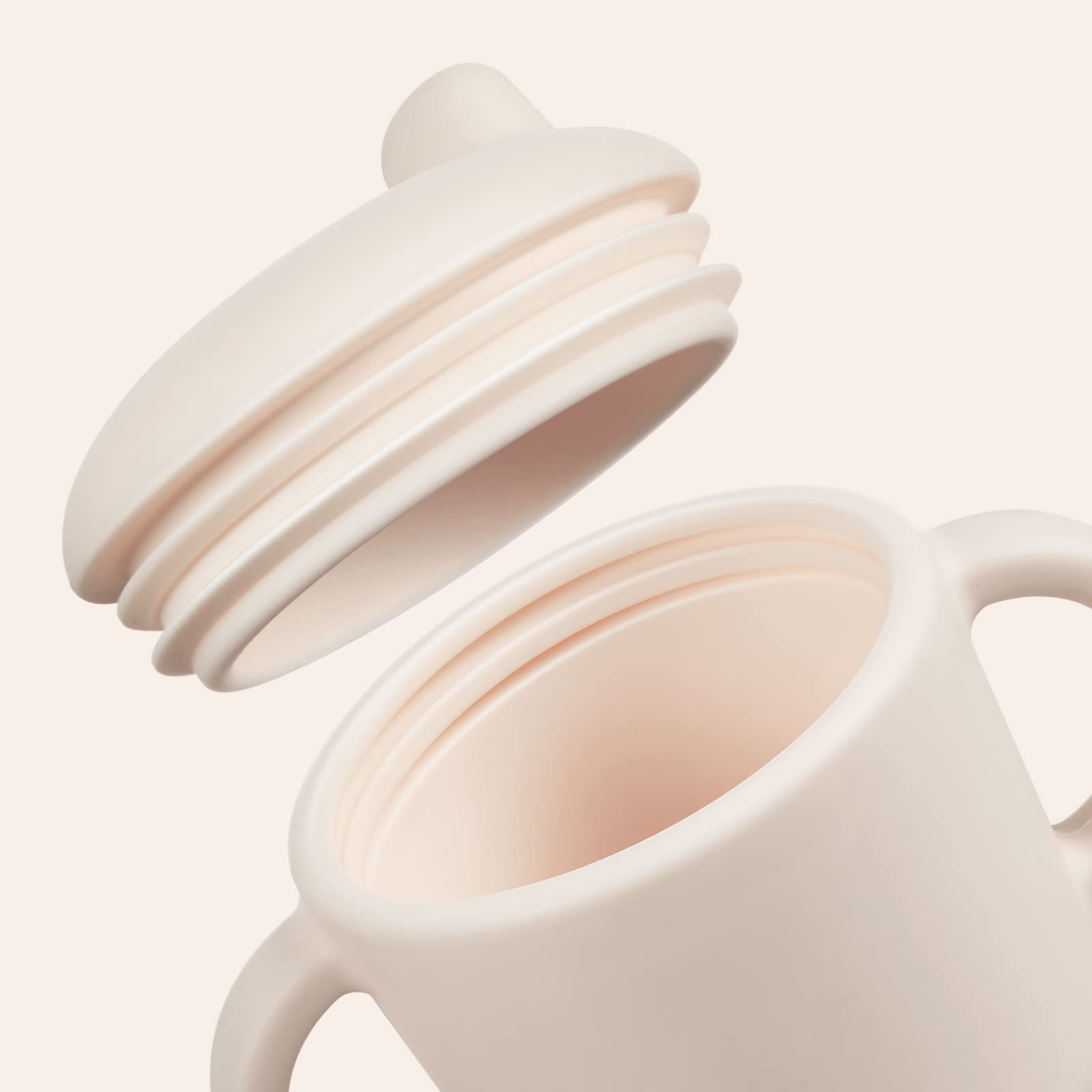 Catii Sippy Cups for Baby 6 Months+,Silicone Straw Cups Leak Proof 5oz, Baby Training Cups for 1+ year old (Gray)