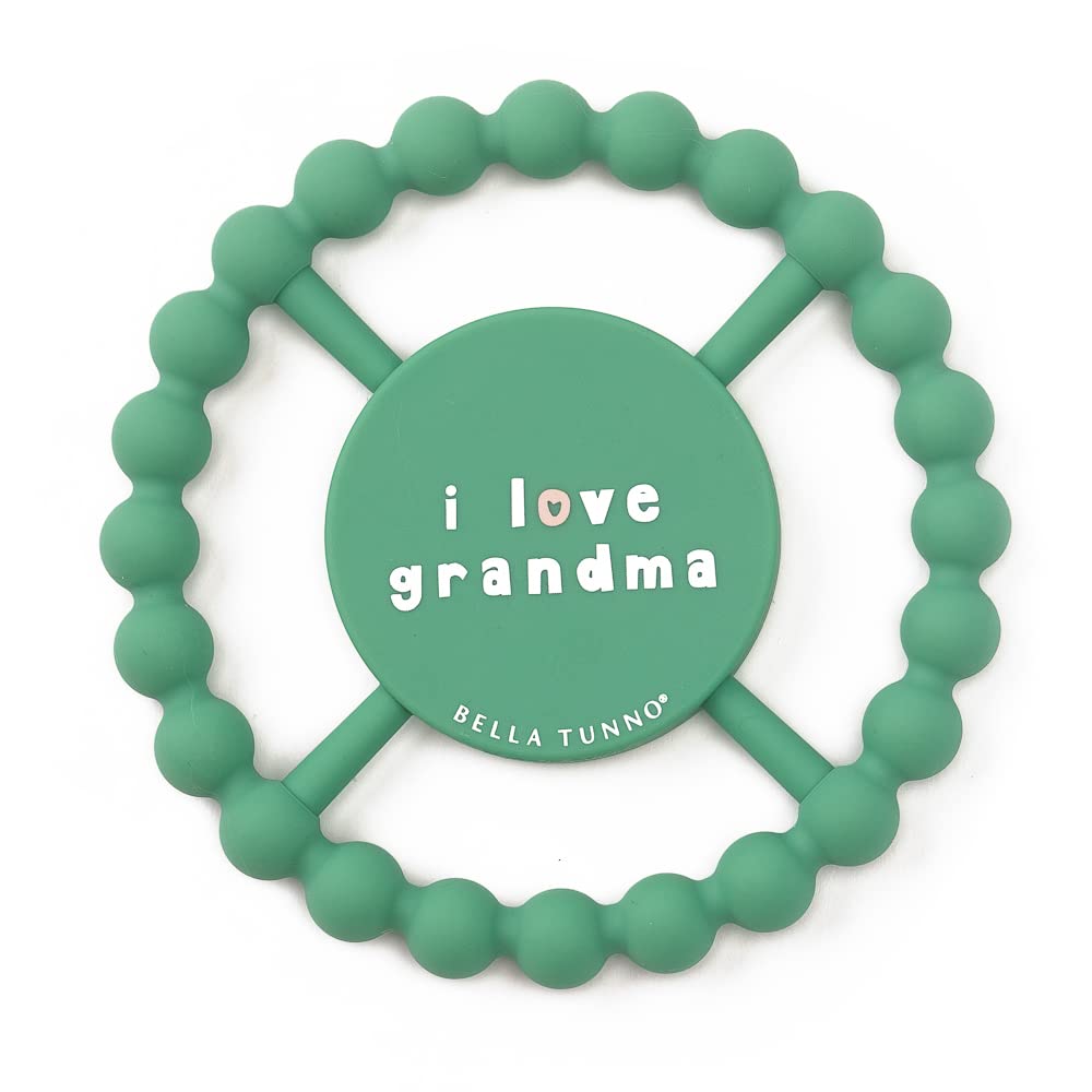 Baby Teether by Bella Tunno, Silicone Teethers for Babies 3-6 Months, 6-12 Months, Baby Toys, Pacifier, Teething Relief, Boys, Girls, I Love Grandma