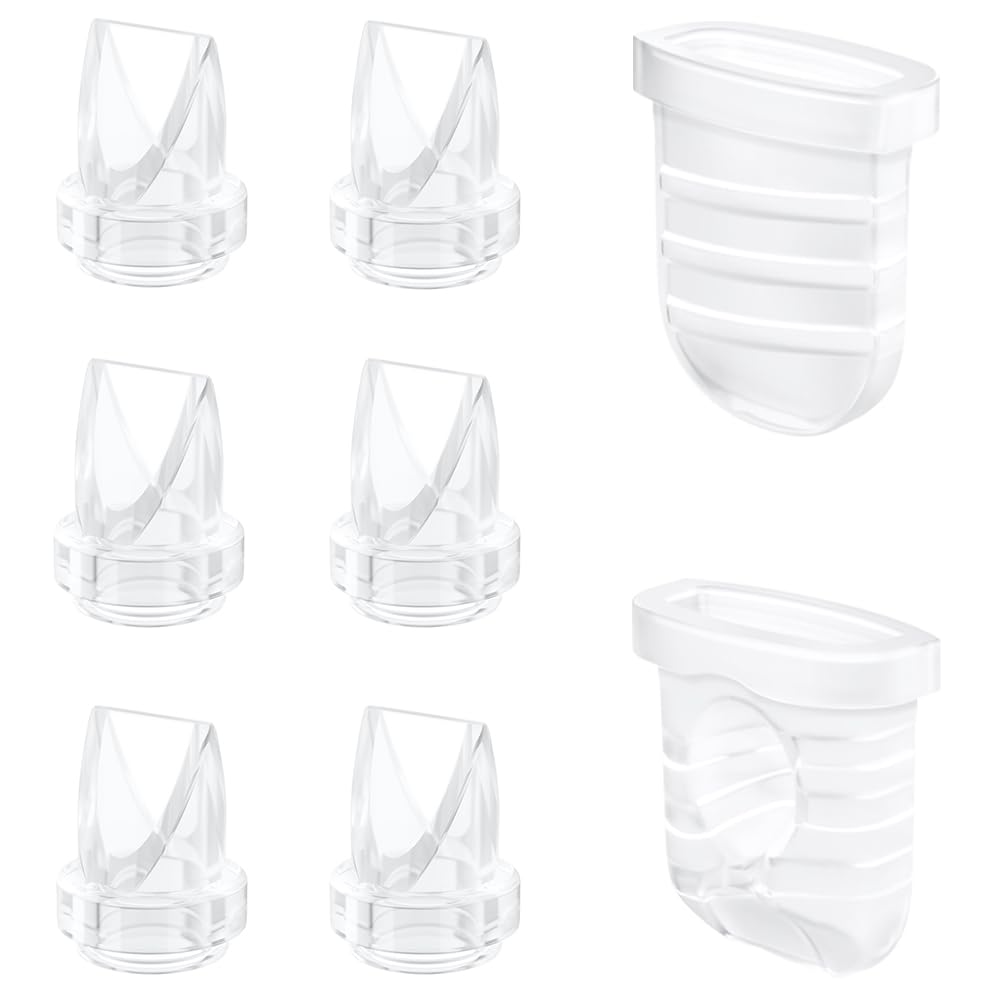 Two Full Sets Breast Pump Parts with 24mm Flange Compatible with NCVI/Nuliie/NICEGREEN Life/Zooawa S32 Breast Pump Replacement Parts,S32 Pump Parts,Extra Duckbill Valve&Diaphragm