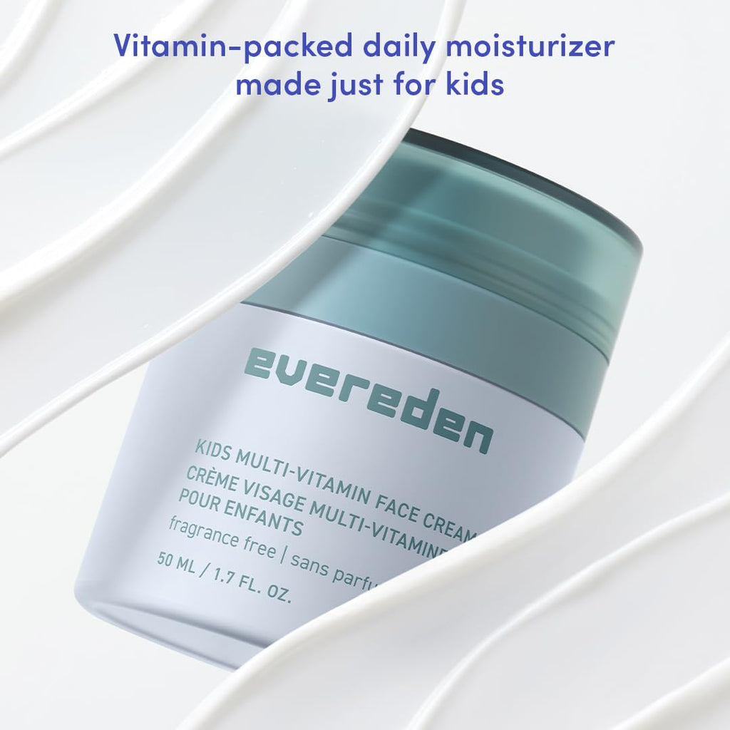 Evereden Kids Face Cream, Dermatologist-Tested, EWG Verified Fragrance-Free