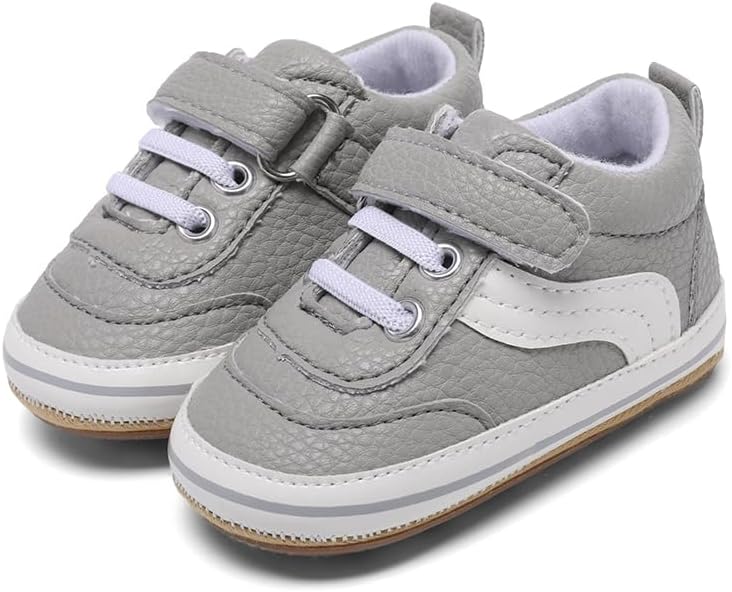 Clowora Baby Boys Girls Shoes Non-Slip Rubber Sole Sneakers Infant First Walking Toddler Crib Shoes Newborn Loafers Flats.
