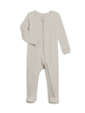 Colored Organics KENDI Organic Cotton Zip Sleeper - Stone 0-3M