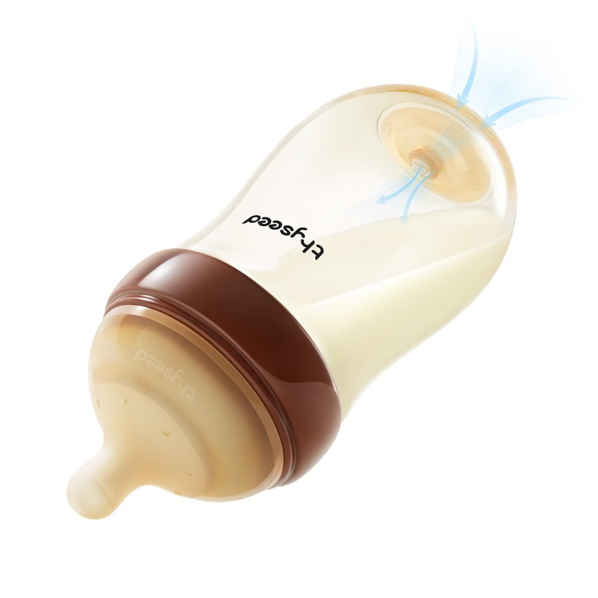 Thyseed PPSU Anti-Colic Baby Bottle, Breast-Like Extra Slow Flow Nipple for Breastfed Babies (0m+), 5 oz/160 mL, 1 Pack