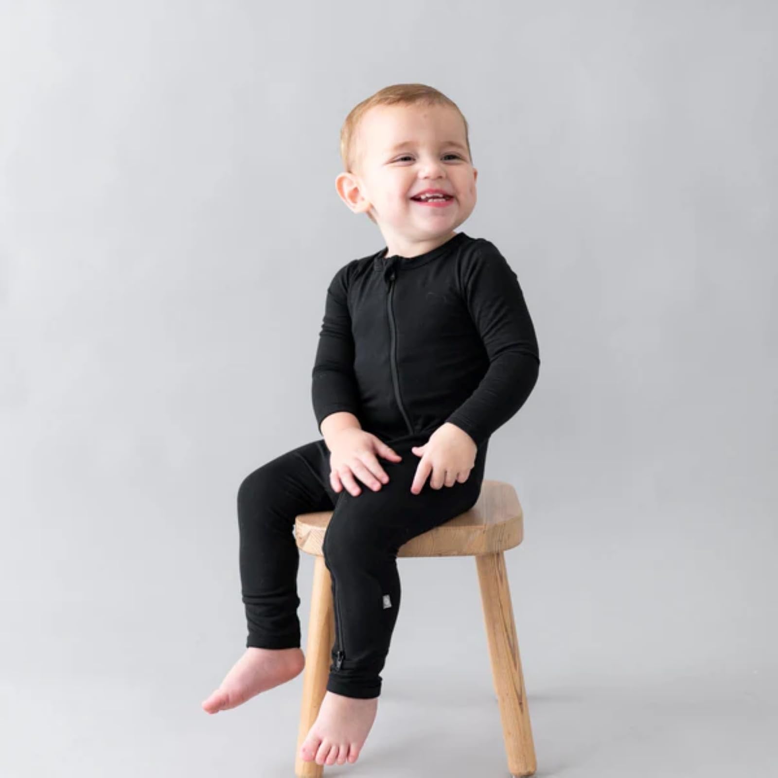 KYTE BABY Soft Bamboo Rayon Rompers, Zipper Closure, 0-24 Months (18-24 Months, Midnight)