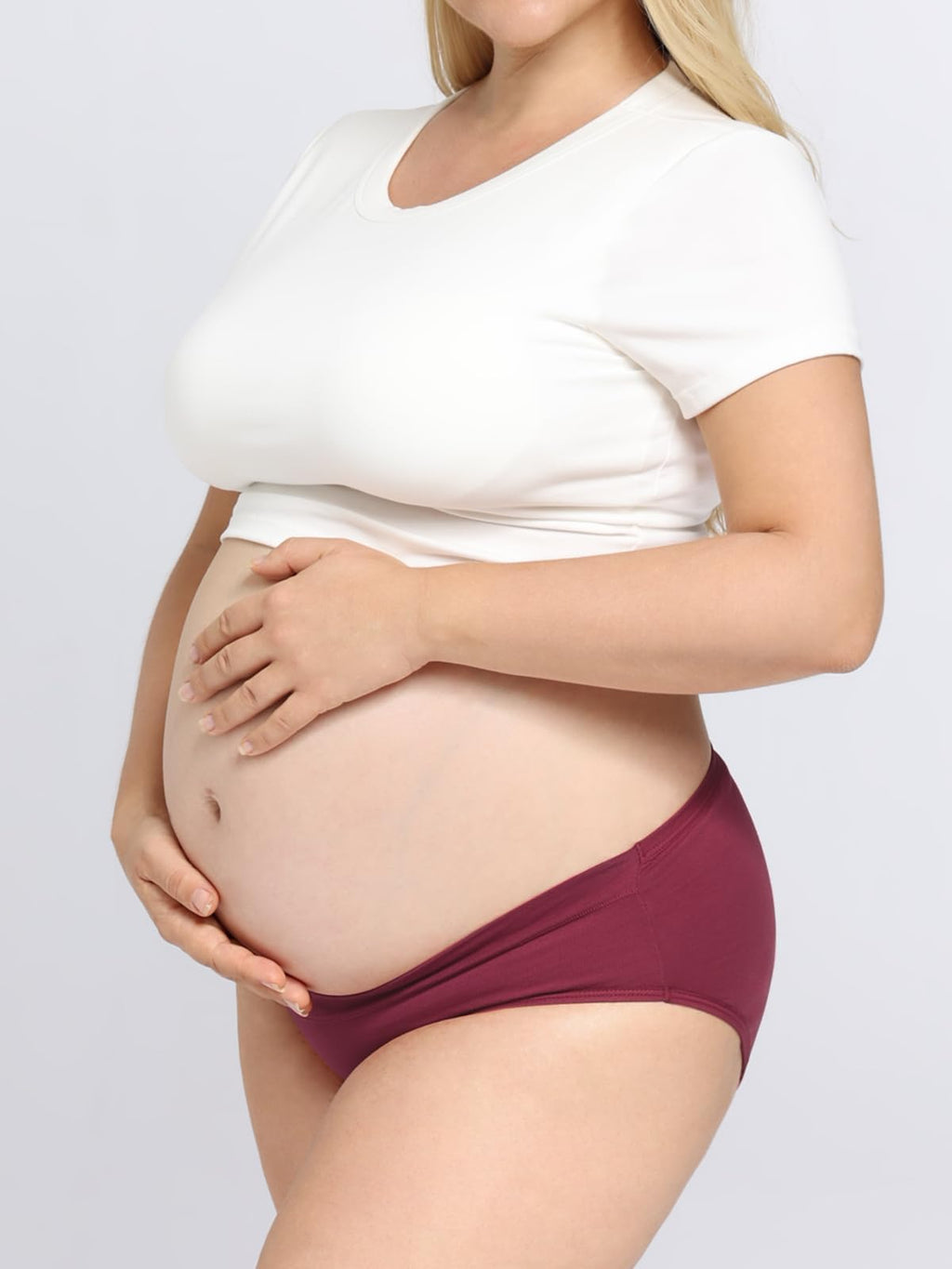 Angelhood 6 Pack Womens Cotton Maternity Underwear,Healthy Maternity Pregnancy Panties Postpartum Mother Under Bump Underwear
