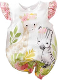 Aoswep - Lovely Little Peanuts Elephant Printed Baby Jumpsuit (6-9 Months)