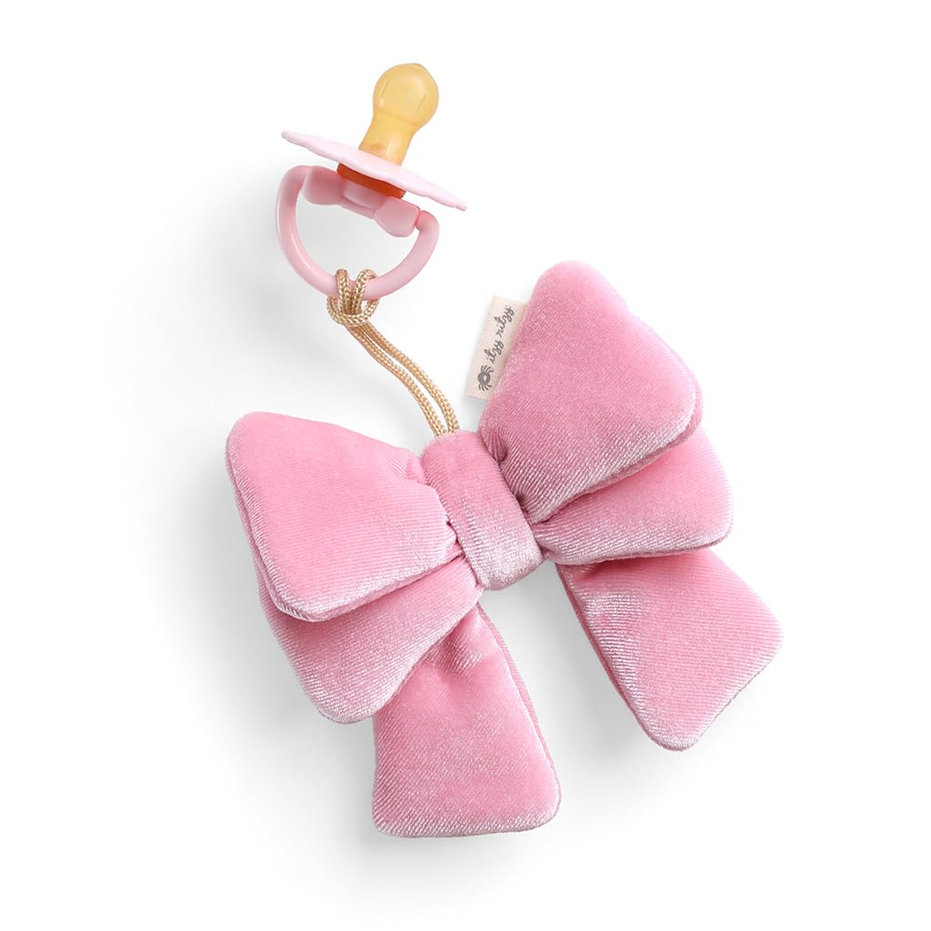 Itzy Ritzy Pacifier & Lovey Set - Natural Rubber Pacifier with Plush Bow