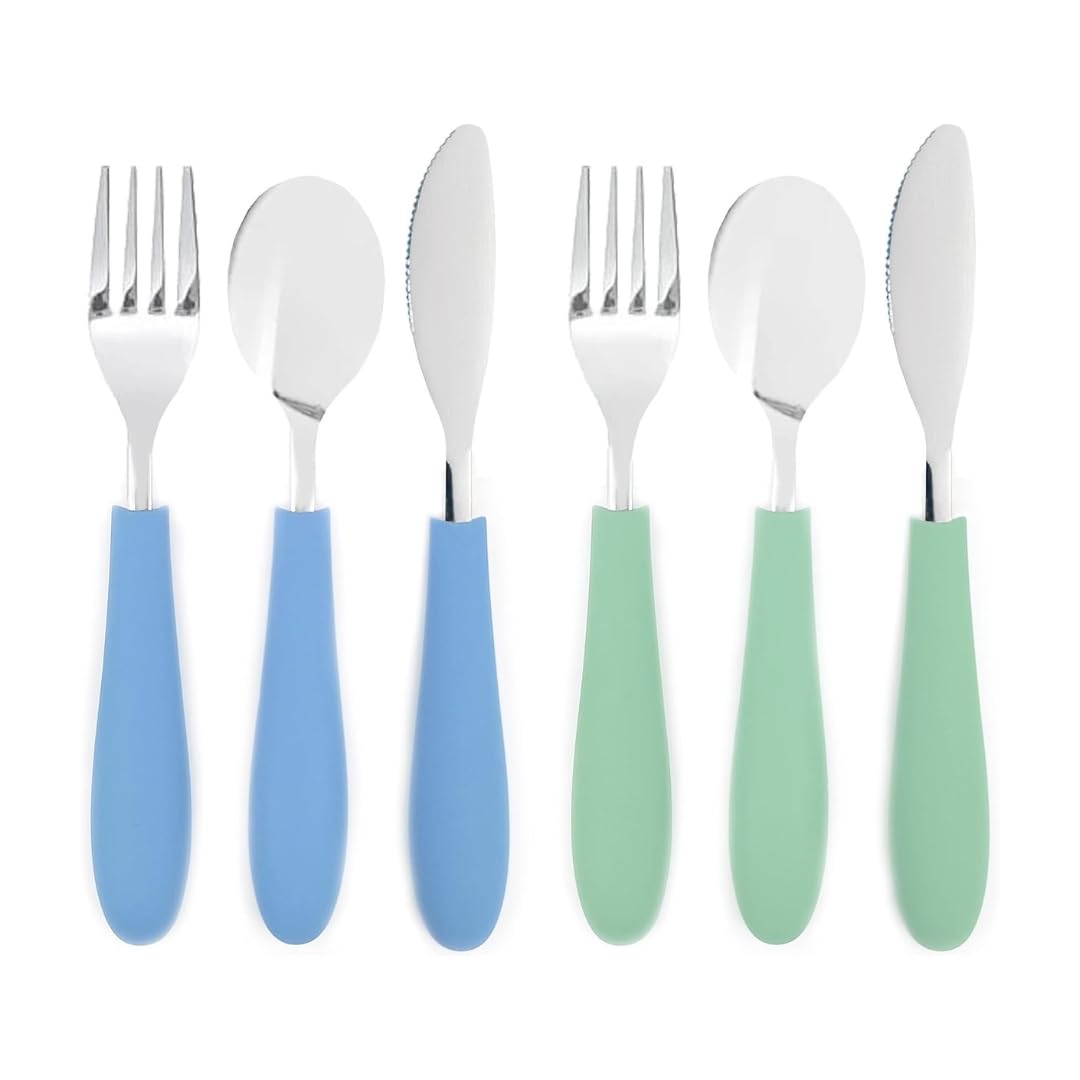 Elk and Friends Kids/Toddler Silverware with Silicone Handles | 6pcs