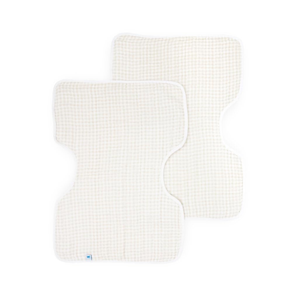 Little Unicorn Ultra-Absorbent Premium Burp Cloth 2 Pack | Soft on Baby's Skin | Larger Size | Ergonomic Design | Set of 2 (Porposie)