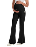 Fotociti Maternity Flare Leggings with Pockets, Women Pregnancy Yoga Pants