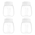 Breast Milk Collection and Storage Bottles, 6oz/180ml, Compatible with Spectra S1 S2 9 Plus, Motif Luna, and Most Wide-Mouth Flanges, Work with Spectra Bottles for Pumping, 4 Pack