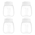 Gotocut Breast Milk Collection and Storage Bottles, 6oz/180ml, Compatible with Spectra S1 S2 9 Plus, Motif Luna, and Most Wide-Mouth Flanges, Work with Spectra Bottles for Pumping, 4 Pack