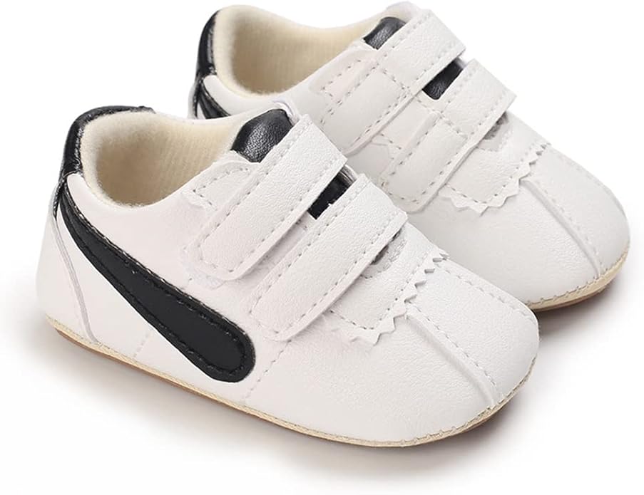 Clowora Baby Boys Girls Shoes Non-Slip Rubber Sole Sneakers Infant First Walking Toddler Crib Shoes Newborn Loafers Flats.