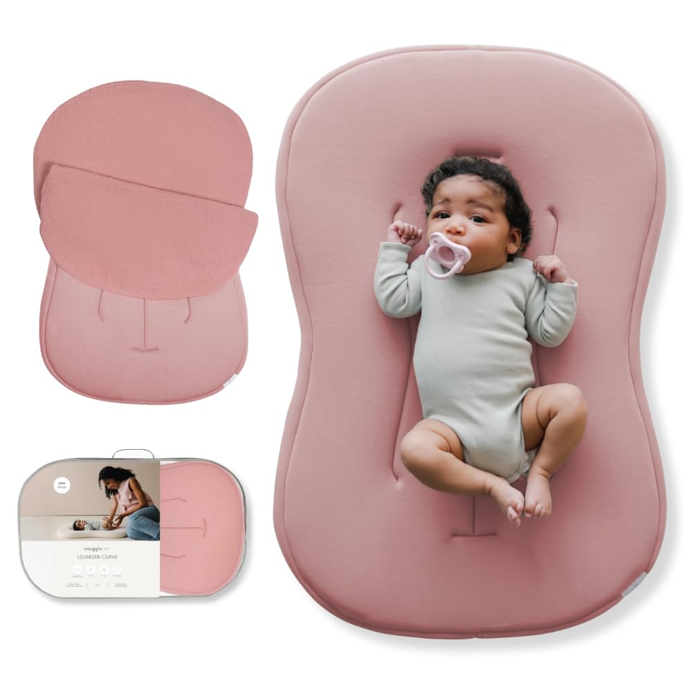 snuggle me Organic Newborn Baby Infant Lounger Pillow & Travel Bag - Birch