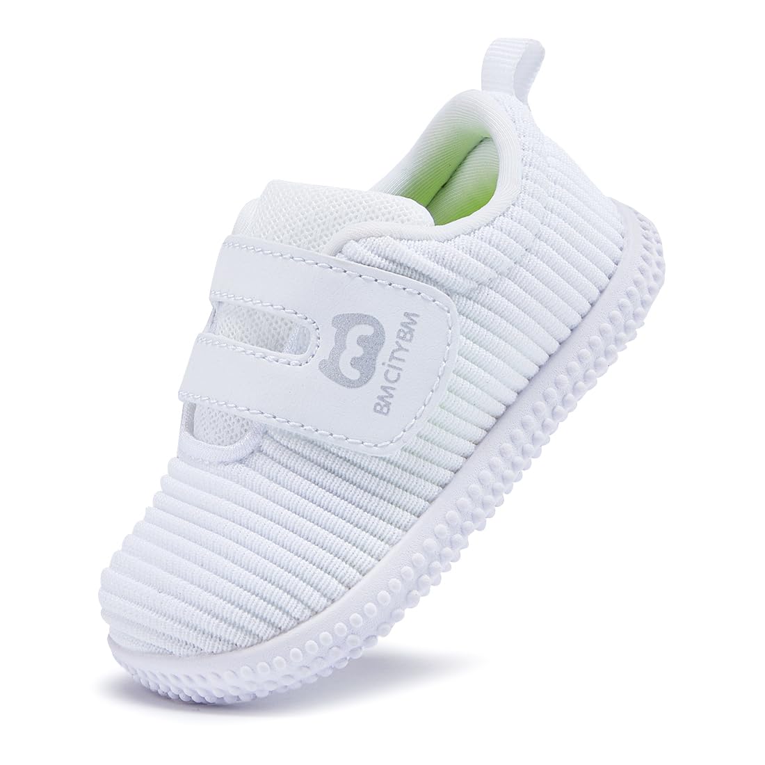 BMCiTYBM Baby Walking Shoes First Infant Sneakers White Size 6-12 Months