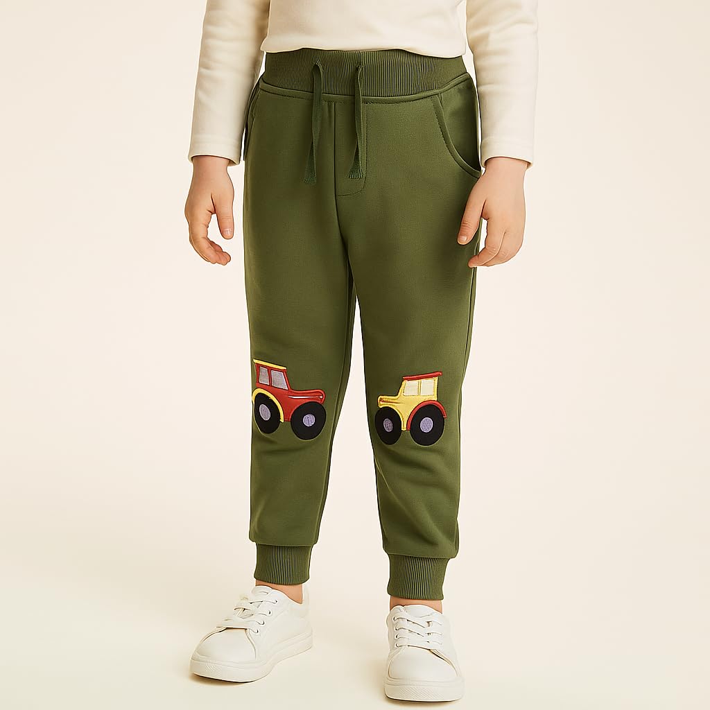 Boys Pants, Toddler 3 Pack Drawstring Elastic Sweatpants Active Joggers,5T