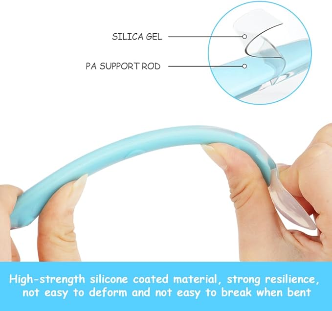 Vicloon Baby Silicone Spoons, 5 PCS Baby Training Feeding Spoons for First Stage 4 Months Toddlers, Infants Utensils Feeding Supplies, Soft Tip BPA Free Gum-Friendly Dishwasher Boil-Proof
