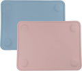 WeeSprout Silicone Suction Placemats for Babies, Toddlers & Kids, Durable Food Grade Silicone with Non-Slip Suction, Raised Edges Contain Mess, Dishwasher Safe, for Dining Table & Restaurants, 2 Pack