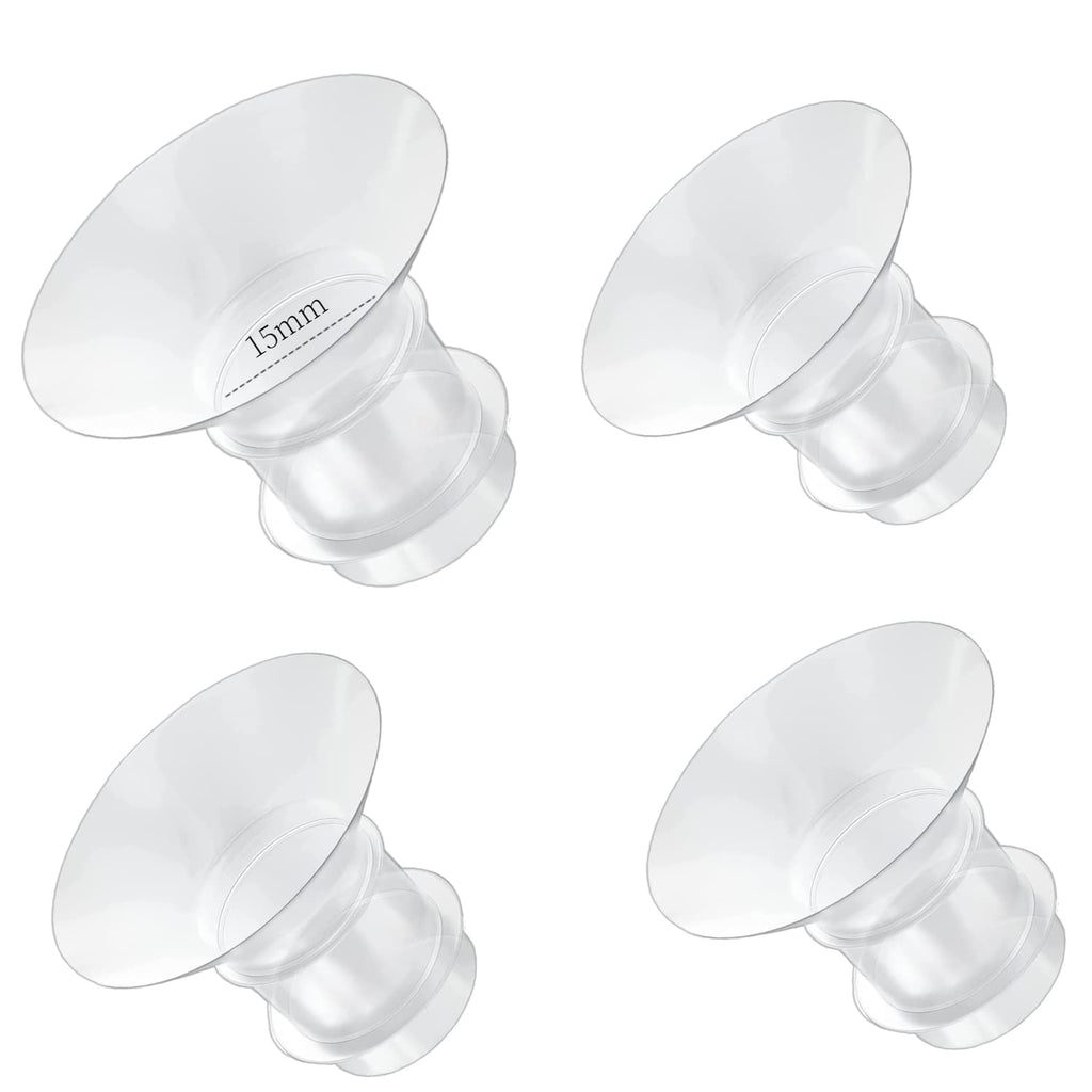 Flange Inserts 15mm for Medela,Spectra 24mm Shields/Flanges,Compatible with Momcozy S12 Pro/S9 Pro/S9/S12 Wearable Breast Pump,Reduce 24mm Nipple Tunnel Down to 15mm,4PCS