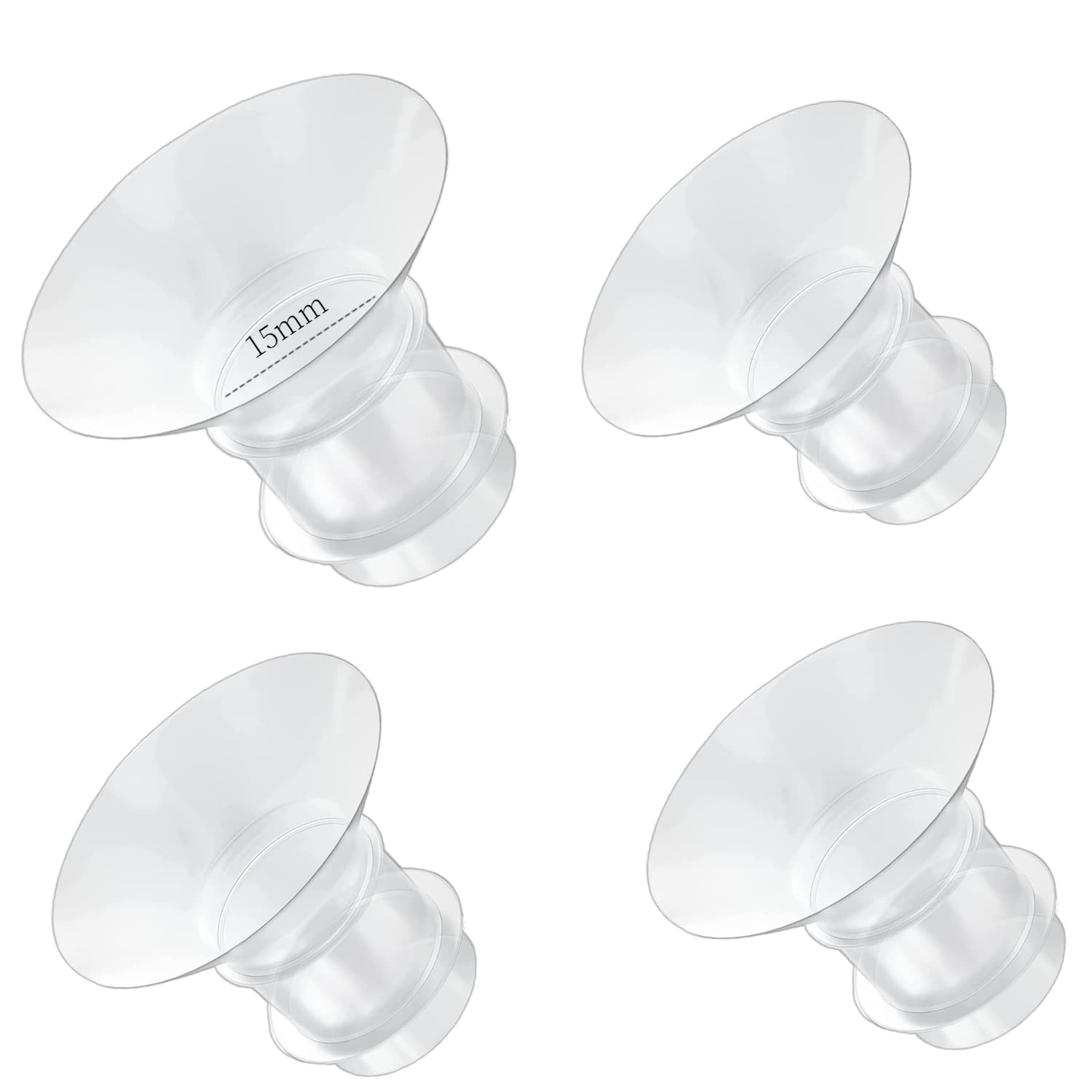 Flange Inserts 15mm for Medela,Spectra 24mm Shields/Flanges,Compatible with Momcozy S12 Pro/S9 Pro/S9/S12 Wearable Breast Pump,Reduce 24mm Nipple Tunnel Down to 15mm,4PCS
