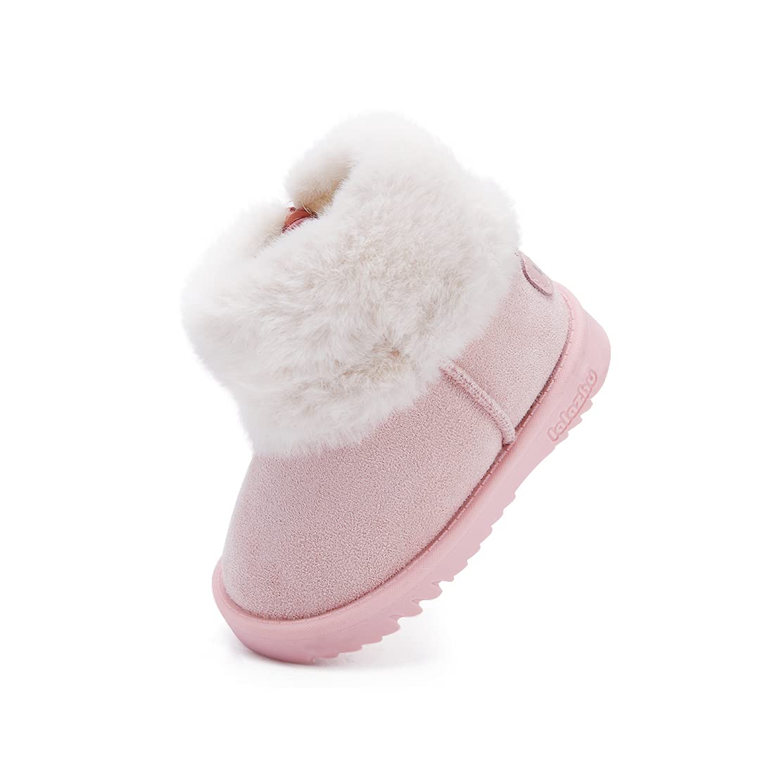 BMCiTYBM Baby Winter Snow Boots Infant Walking Shoes Pink 12-18 Months