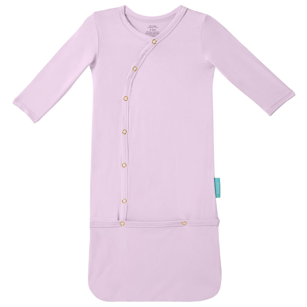 PurComfy Supersoft Bamboo Viscose Baby Sleeper Gowns, Newborn Lilac