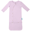 PurComfy Supersoft Bamboo Viscose Baby Sleeper Gowns, Newborn Lilac