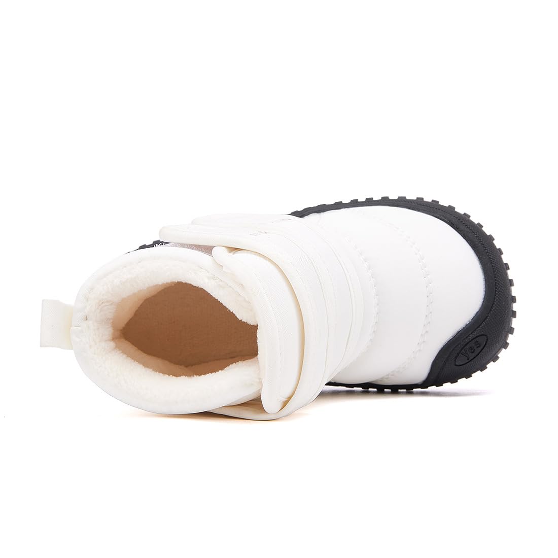BMCiTYBM Baby Snow Boots Boys Girls Winter Infant Shoes Non Slip 6 9 12 18 24 Months Faux Fur White Size 12-18 Months Toddler