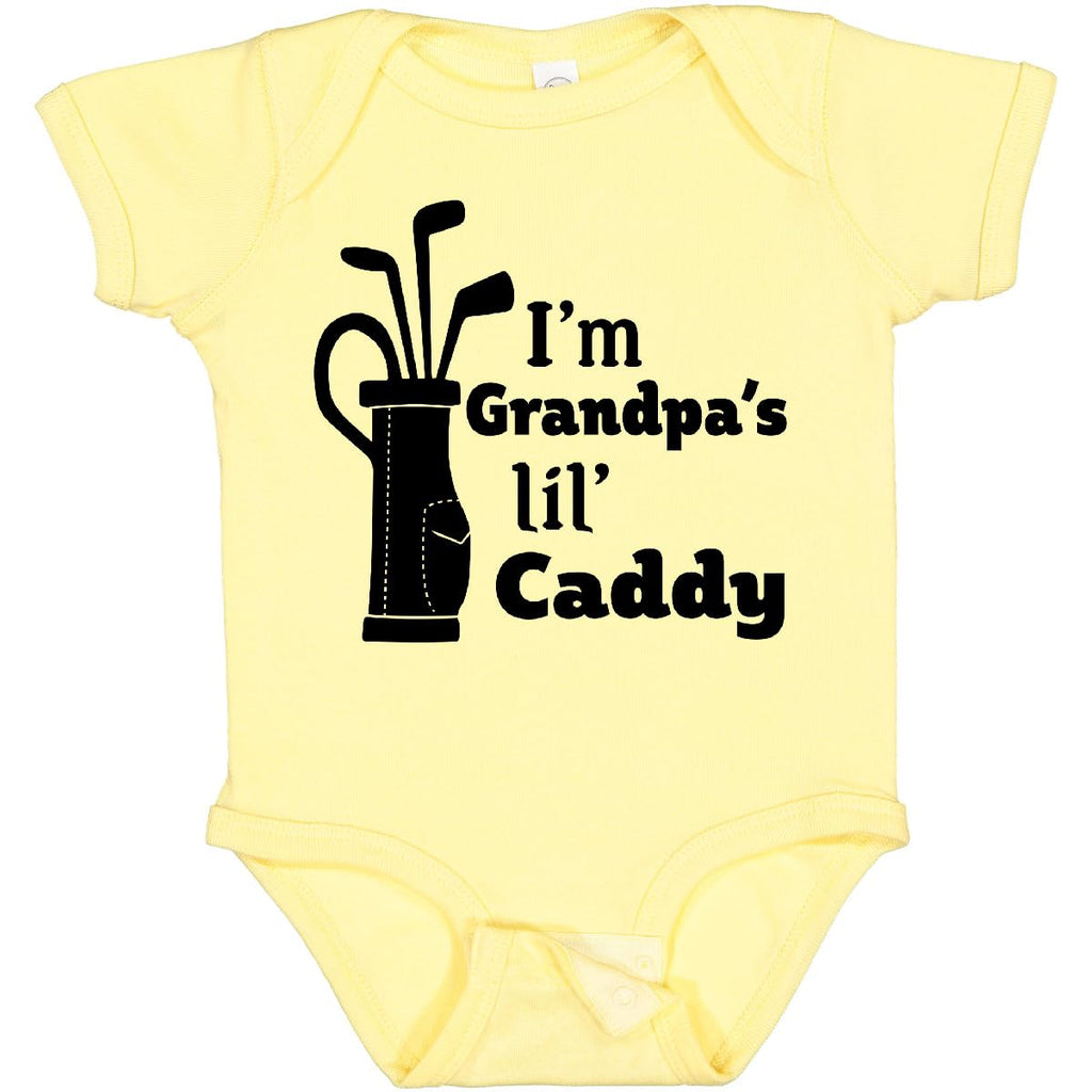 inktastic I'm Grandpa's Lil' Caddy- Golf for Kids Baby Bodysuit 6 Months Banana 2c4dc