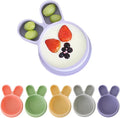 Baby Plates with Suction - Self-Feeding Tools for Baby - Made in Korea - Suction Plates Feeding Essentials - Ideal Baby Food Plates - Perfect Design for Toddlers (Purple, Rabbit)