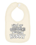 Wild Bobby Kind of Chunky Extra Hunky Humor Infant Premium Jersey Baby Bib for Girls Boys, Natural, One Size