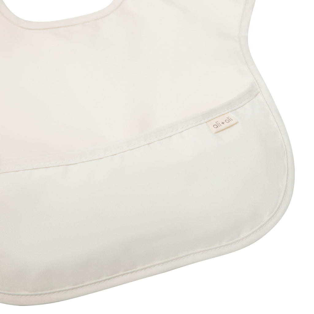 Ali+Oli Smock Bib for Baby (3-pc) Sleeveless Set (Neutral) BPA-Free Oeko-Tex Certified, Mess Proof Baby Bib for Eating, Waterproof Baby Smock, Machine Washable, Toddlers Ages 6m+