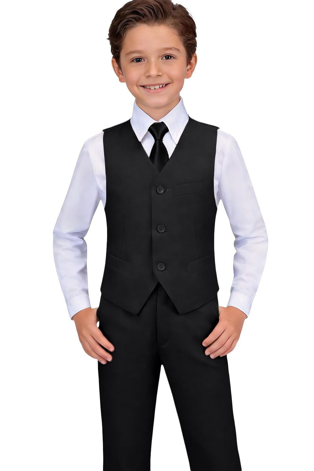 Kids Suits for Boy Toddler Wedding Outfit Slim Fit Black Boys Suit Size 10