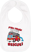 Wild Bobby Fire Truck to the Rescue Funny Cute Humor Infant Premium Jersey Baby Bib