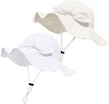 Baby Girl Sun Hat with UPF 50+ Outdoor Adjustable Beach Hat with Wide Brim Bucket Hats