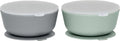 WeeSprout Suction Bowls for Baby & Toddlers (Set of 2) - 100% Silicone w/Plastic Lid - Leak Proof Feeding Supplies - Dishwasher & Microwave Safe Infant Dinnerware w/Extra Strong Base