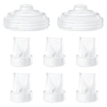 TOVVILD 8PCS Breast Pump Parts Compatible with Momcozy M5 Replacement to Diaphragms 2PCS and Duckbill Valves 6PCS, Not Original Mom Cozy Pump Parts Accessories