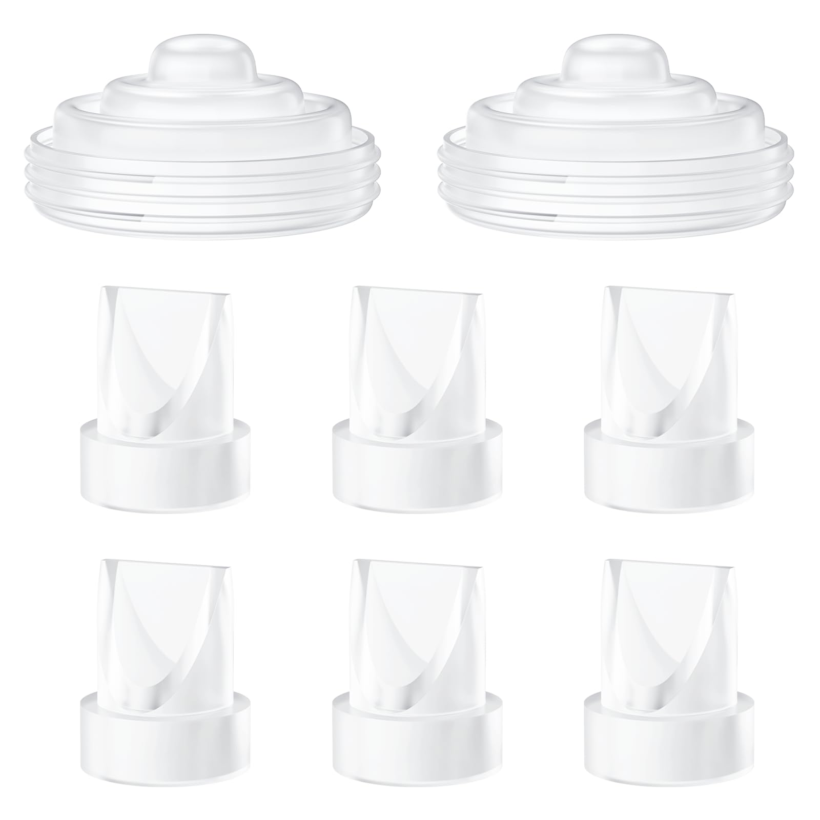 TOVVILD 8PCS Breast Pump Parts Compatible with Momcozy M5 Replacement to Diaphragms 2PCS and Duckbill Valves 6PCS, Not Original Mom Cozy Pump Parts Accessories