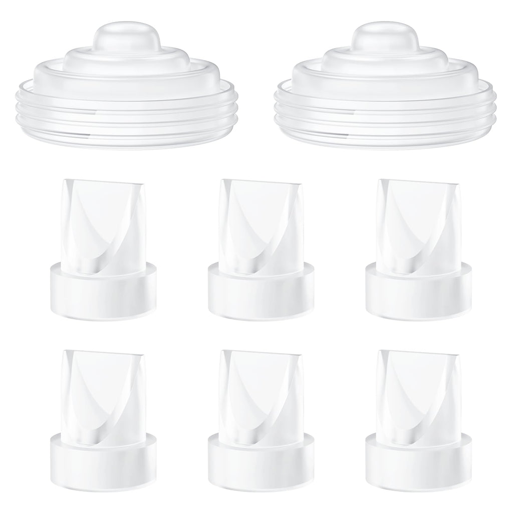 TOVVILD 8PCS Breast Pump Parts Compatible with Momcozy M5 Replacement to Diaphragms 2PCS and Duckbill Valves 6PCS, Not Original Mom Cozy Pump Parts Accessories