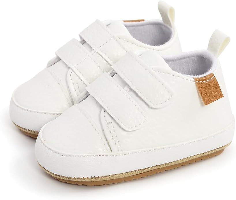 Clowora Baby Boys Girls Shoes Non-Slip Rubber Sole Sneakers Infant First Walking Toddler Crib Shoes Newborn Loafers Flats.