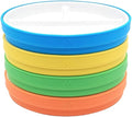 Elk and Friends Kids 7.8” Porcelain White Plates with Silicone Sleeves | Divided Plates | Suitable for Kids/Toddlers | Microwave & Dishwasher Safe | Non Slip | Snack Dishes…