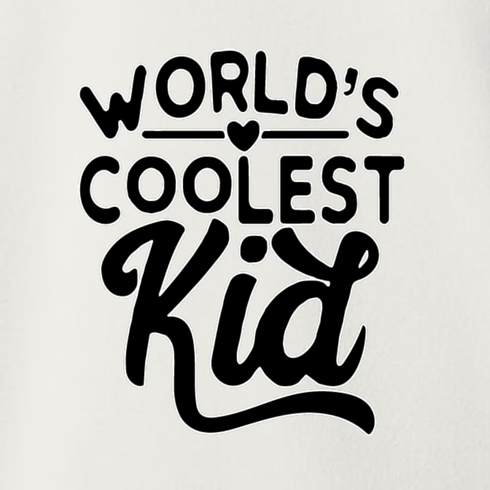 World's Coolest Kid Funny Cute Humor Infant Premium Jersey Baby Bib for Girls Boys, White, One Size