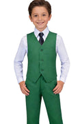 Suit for Boys Formal Outfit Tux Kid Christmas Green Suits Vest Set Size 2T