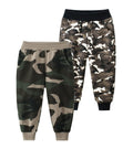 HUAER& Baby Boy's Jogger Pants Dinosaur Car Drawstring Elastic Sweatpants (Brown camo + Green camo 6Years)