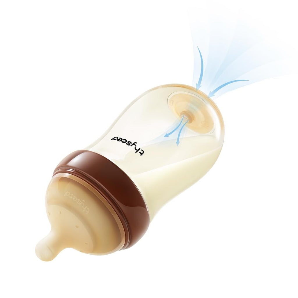 Thyseed PPSU Anti-Colic Baby Bottle, Breast-Like Extra Slow Flow Nipple for Breastfed Babies (0m+), 5 oz/160 mL, 1 Pack
